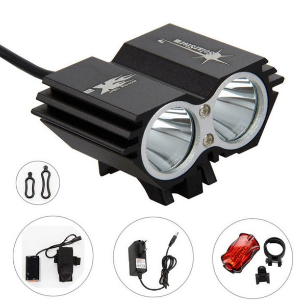 6000 Lumens 2x CREE XM-L U2 LED Bicycle Light